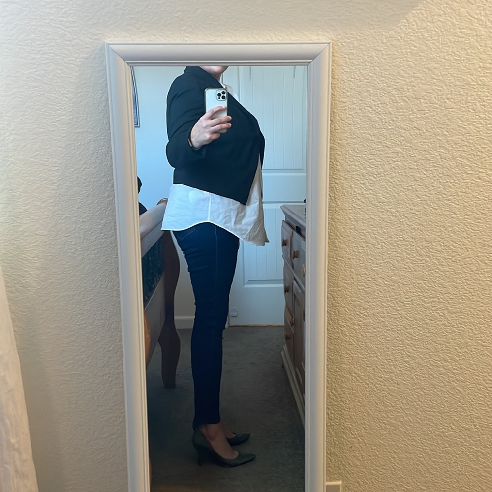 Missimo Brand Crop Tuxedo Blazer- NWOT - Picture 5 of 13